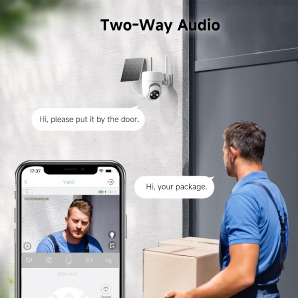 4G LTE Cellular Solar Security Camera Wireless Outdoor